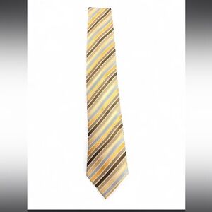 Blue Gold Striped Neck Tie vintage